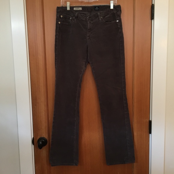 Ag Adriano Goldschmied Pants - AG The Ballad slim boot cut grey cords, sz 31R